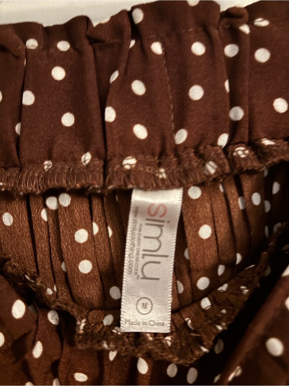 Brown Polka Dot Pleated Midi Skirt - Women's - Picture 2 of 3